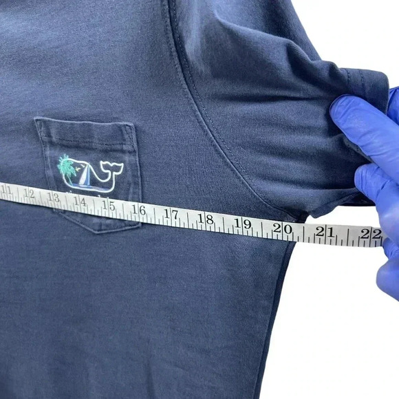 Vineyard Vines Men's Graphic Pocket Tee Medium 100% Cotton Blue - Picture 5 of 11